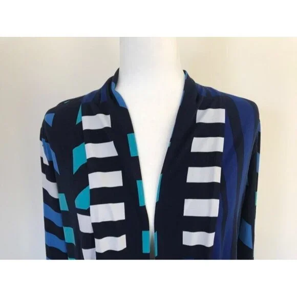 FRANK LYMAN Open Cardigan Cover Up 3/4 Sleeve Stretchy Jersey Knit Size 12? - Picture 2 of 6